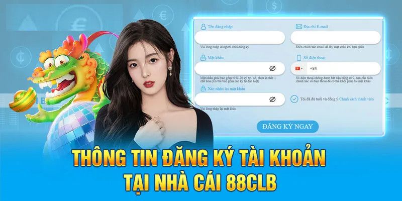 Điền dữ liệu đăng ký 88CLB
